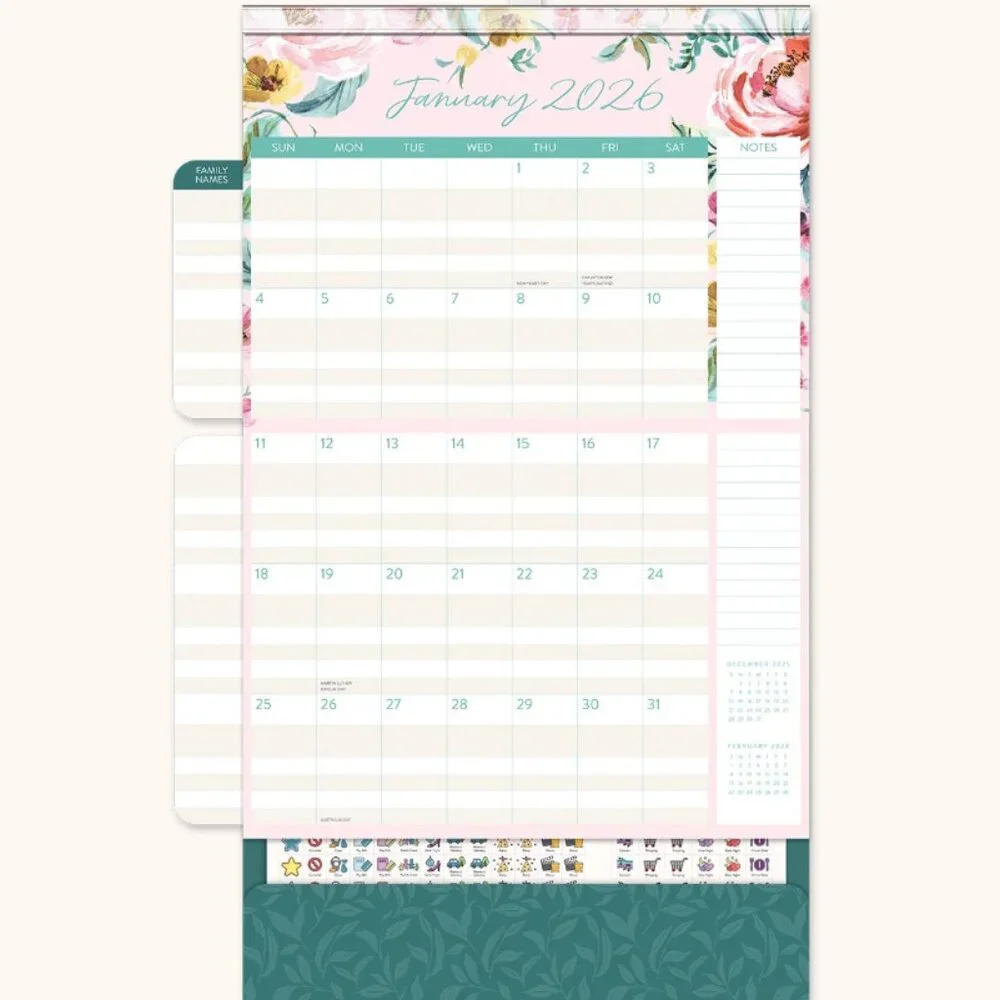 Studio Oh - 2026 Bella Flora Do It All Wall Calendar